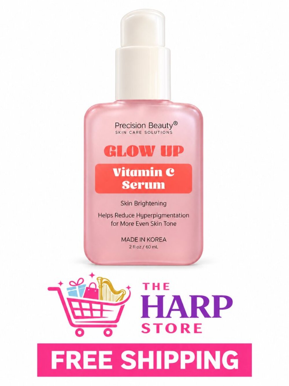 Precision Beauty Glow Up Vitamin C Brightening Serum 2 oz